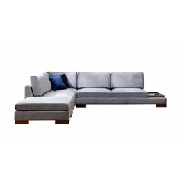 Atelier Del Sofa Tulip Corner Left con Pouf - Gris oscuro